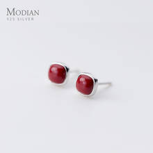 Modian-pendientes de plata de ley 100% de alta calidad para mujer, joyería fina de estilo Retro, con pasador geométrico, 925 2024 - compra barato