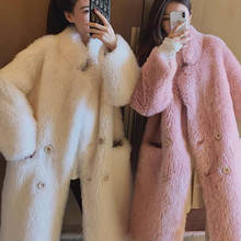 Women Winter Oversized Long Teddy Jacket Female Thick Warm Overcoat Vintage Ladies Casual Loose Faux Fur Coats Outwears 2024 - buy cheap