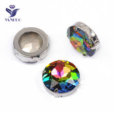 YANRUO-piedras redondas de vidrio para coser, cristales Strass para coser, adornos de vestido, 1201 27mm VM 2024 - compra barato