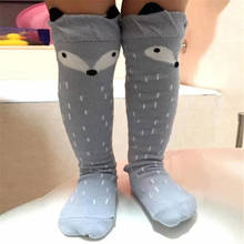 Cotton Baby Socks Animal fox Printed Knee High Kids Boy Girl Socks Cartoon Cat legs Warm 0 to 6 y infant Warm Long Sock 2024 - buy cheap