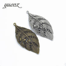YuenZ-colgante de aleación de metal para mujer, 2 unidades, color plata antigua, hojas, fabricación de joyería artesanal, accesorios Q350 2024 - compra barato