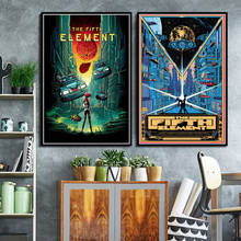 Póster de película de ciencia ficción clásica de The Fifth Element, impresiones artísticas en lienzo, imágenes de pared para decoración del hogar de la sala de estar 2024 - compra barato