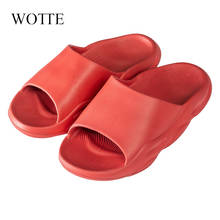 Indoor Comfortable Soft Slippers Men Women Non-slip Bathroom Home Shoe Flat EVA Thick Sole Slides Women's Sandals 2024 - buy cheap