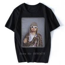 Camiseta masculina kurt cobain branca, camiseta engraçada da felicidade é minha camiseta 2024 - compre barato