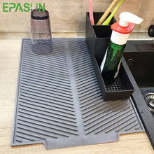 Silicone Square Dish Drying Mat Heat Resistant Draining Tableware Dishwaser Durable Cushion Pad Dinnerware Table Mat Placemat 2024 - купить недорого