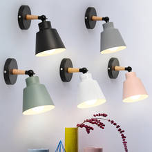 Modern Minimalist Wall Lamp E27 White/Black/Pink/Gray/Blue/Green/Yellow For Bedside Study Restaurant Kitchen Wall Lamp 2024 - buy cheap