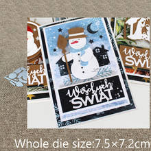 XLDesign Craft Metal Cutting Die cut dies Take a broom snowman decoration scrapbook Album Paper Card Craft Embossing die cuts 2024 - buy cheap