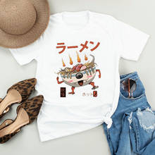 Camiseta japonesanime casual branca feminina, camiseta feminina manga curta fashion verão streetwear 2024 - compre barato