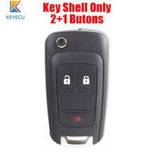Keyecu-carcasa de llave remota de repuesto, 2 + 1 botones para Chevrolet Equinox Sonic Orlando 2010, 2011, 2012, 2013, 2014, 2015, 2016, 2017 2024 - compra barato