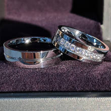 Модные титановые кольца для мужчин и женщин, ювелирные изделия, пара обещаний, свадебные кольца на палец для влюбленных, ювелирные изделия R4624 2024 - купить недорого