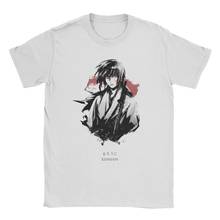 Мужские Himura Кэнсин Rurouni Kenshin футболка аниме Натуральный Хлопок топы в винтажном стиле; С круглым вырезом и короткими рукавами, футболка размера плюс футболка 2024 - купить недорого