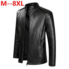 Chaquetas de cuero para hombre, abrigos informales sólidos de PU, talla grande 10XL, 8XL, 6XL, 5XL, nueva llegada 2024 - compra barato