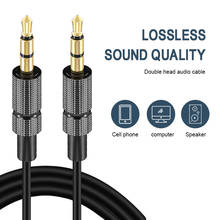 AUX Cable Jack 3.5mm Gold-plated Stereo Audio Cable Jack Audio Cable Adapter For Car Headphone Speaker Laptop Wire Aux Cord 2024 - buy cheap