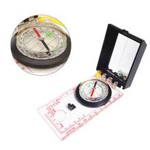 Portable Magnifying Compass Navigation Map Reading Compass with lanyard mirror and ruler for Camping Hiking and Traveling 2024 - buy cheap