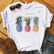 Camiseta con estampado de frutas y piña para Mujer, ropa harajuku, Top, camisetas Kawaii, ropa para Mujer 2024 - compra barato