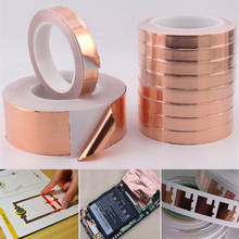 Cinta adhesiva de lámina de cobre conductora de una sola cara, blindaje Emi, cinta antiestática resistente al calor, 5Mm, 6Mm, 8Mm, 10Mm 2024 - compra barato