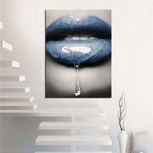 Pintura em tela estilo nórdico impressão sexy lábios diamante globo casa decoração da parede arte modular imagem cartaz para sala de estar 2024 - compre barato