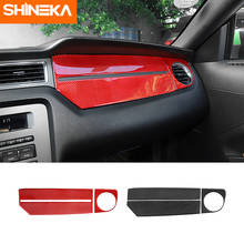 SHINEKA Carbon Fiber Car Co-pilot Dashboard Panel AC Air Outlet Vent Decoration Stickers Accessories For Ford Mustang 2009-2013 2024 - buy cheap
