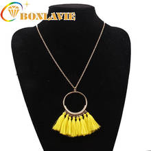 Many Color Long Tassel Necklace For Women Vintage Brand Wholesale Necklace Boho Bohemian Necklace Ethnic Vintage Fashion Jewelry 2024 - buy cheap