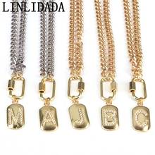 hot 5Pcs, CZ Pave letters necklace zircon jewelry necklace for women mix colors link chain necklace collar jewelry for women 2024 - buy cheap