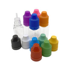 Пустые пластиковые бутылочки-капельницы 10 мл, 50 шт., с защитой от детей и длинным наконечником 2024 - купить недорого