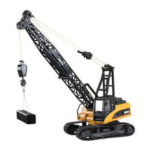 1/14 RC Crane HUINA Toys 1572 15CH RC Alloy Crane Engineering Truck RTR Movable Latticed Boom with Hook Mechanical Sound Toy 2024 - buy cheap