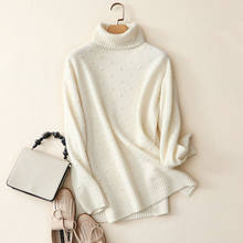 korean fashion winter new 100% cashmere turtleneck sweater women oversized pink pullovers female 2024 - buy cheap