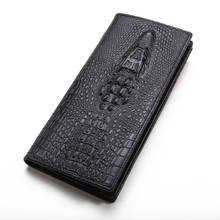 Crocodile Pattern Men's Purse Leather Purse Male Purse Long Card Holder Wallet Storage Bag Coin Purse Wallets 2024 - buy cheap