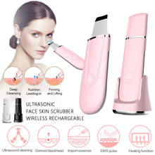 Ultrasonic Ion Deep Face Cleansing Blackhead Massage Skin Scrubber Peeling Shovel Facial Pore Cleaner Reduce Wrinkles Machine 2024 - buy cheap