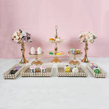 3pcs -11pcs cake baking tray  round cake pan gold pearl cupcake stand 2024 - buy cheap