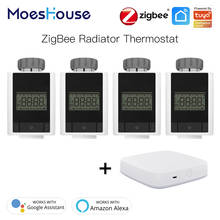 Smart TRV Thermostatic Radiator Valve Controller Zigbee Thermostat Heater Temperature Voice Control Works with Alexa Google Home 2024 - купить недорого