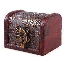 European Retro Jewelry Box Treasure Chest Vintage Wooden Storage Box Antique Style Jewelry Organizer for Jewelry Box Trinket Box 2024 - buy cheap
