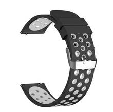 Pulseira de relógio de silicone de 22mm, pulseira para huawei watch gt2 (46mm), relógio inteligente para samsung galaxy watch active2 (44mm) 2024 - compre barato