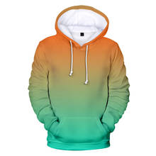 Quente 3d hoodies homem/mulher moletom personalizado colorido gradiente com capuz cor sólida dos homens com capuz menino/meninas arco-íris poluidores casacos 2024 - compre barato