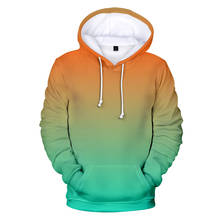 Hot 3D Hoodies Men/Women Sweatshirts Custom Colourful Gradient Hooded Mens Solid Color Hooded Boy/Girls Rainbow Polluvers Coats 2024 - buy cheap