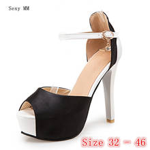 Platform Pumps Peep Toe Women High Heels Gladiator Sandals Woman High Heel Shoes Small Plus Size 33 - 40 41 42 43 44 45 46 47 2024 - buy cheap