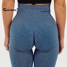 Chrleisure-leggins femininas, calças para treino sem costura, esportivas, com bojo, cintura alta, para ioga 2024 - compre barato