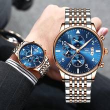 Chronograph Men Sports Fashion Quartz Wristwatch Relogio Masculino New Watches Men Luxury Brand Stainless Waterproof Men's Watch 2024 - buy cheap