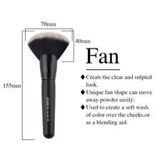 Professional Makeup Nylon Large Fan Blush Face Powder Foundation Fluffy Brush Cosmetic Tool 10704 2024 - buy cheap