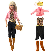 NK 4 Items/Set Doll Modern Clothes Fashion Coat+Shoes+skirt +Bag For Barbie Doll Accessories Model Toys Baby Gift 336A 2024 - buy cheap