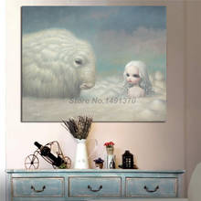 Mark ryden menina e a neve surrealismo abstracto poster quadros em tela arte moderna parede decorativa fotos decoração para casa 2024 - compre barato