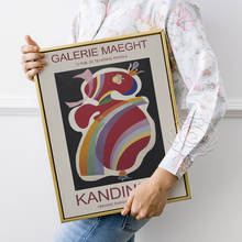 Póster de obra de arte Wassily Kandinsky, póster impreso de Galerie Maeght Kandinsky, arte de pared de periódico Parisienne, arte de impresión abstracta 2024 - compra barato