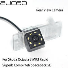 Zjcgo-câmera de estacionamento com visão traseira, à prova d'água, para skoda octavia 3, mk3, superb combo 2024 - compre barato