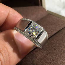 CAOSHI-anillos de boda con diseño de mosaico para hombre, joyería de cristal brillante de lujo, anillo de compromiso para hombre 2024 - compra barato