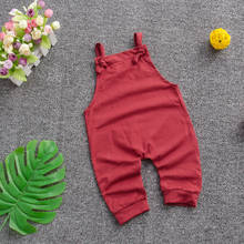 Summer Toddler Kids Baby Boys Girls Sleeveless Solid Colors Suspender Romper Jumpsuit Outwear Bib Pants Overalls Clothes#p4 2024 - buy cheap