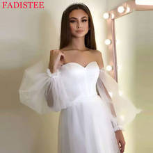 Simple Sexy Strapless Short Wedding Dresses Robe De Mariée Formal Bride To Be атласное платье Vestido De Novia 2024 - buy cheap