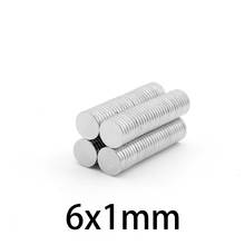 50~1000 pcs 6x1mm Neodymium Magnet Strong 6mm x 1mm Permanent Magnet Small Round 6x1mm Thin Powerful Magnetic Magnet 6*1mm 2024 - buy cheap