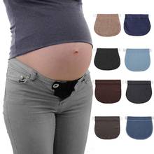 Cinturón de maternidad para mujeres embarazadas, pantalones elásticos ajustables, extensores de cintura con botón extendido 2024 - compra barato