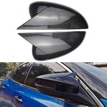 Para ford focus 2019 2020 mk4 fibra de carbono olhar tampas do carro 3m estilo pasta gloss preto retrovisor lateral espelho exterior capa 2024 - compre barato