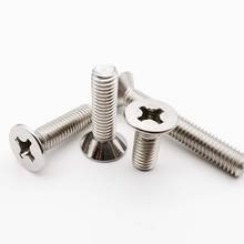 10/50 M2 M2.5 M3 M3.5 M4 M5 M6 M8 A2-70 304 Stainless steel GB819 Cross Phillips Flat Countersunk Head Screw Bolt Length 3-100mm 2024 - buy cheap